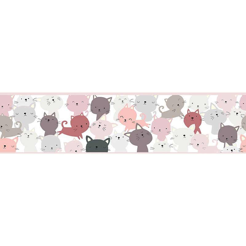 Bordüre Grau, Silber, Pastellfarben, Rosa, Rose, Weiß AS-Creation Papier (1029897)