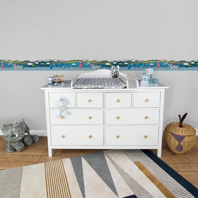 Bordüre Blau, Weiß AS-Creation Papier (1029891)