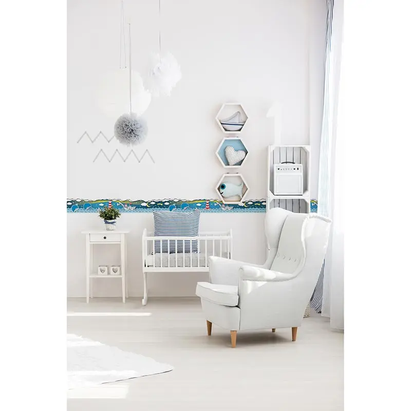 Bordüre Blau, Weiß AS-Creation Papier (1029891)