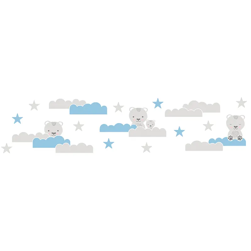 Bordüre Blau, Grau, Silber, Pastellfarben, Weiß AS-Creation Papier (1029881)