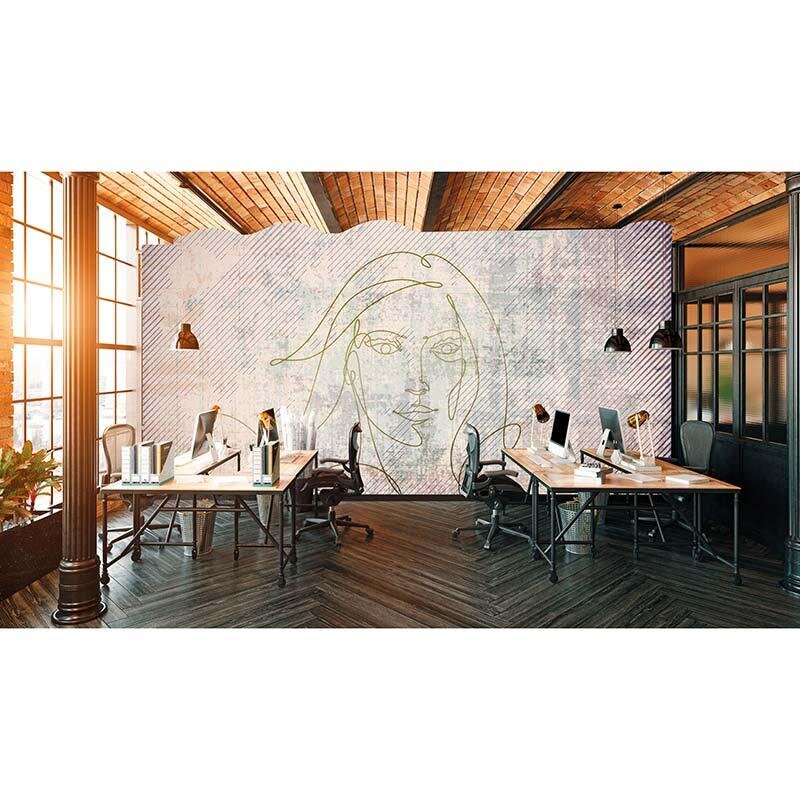 Digitaldruck-Tapete Golden Line 3 Architects Paper (1031781)