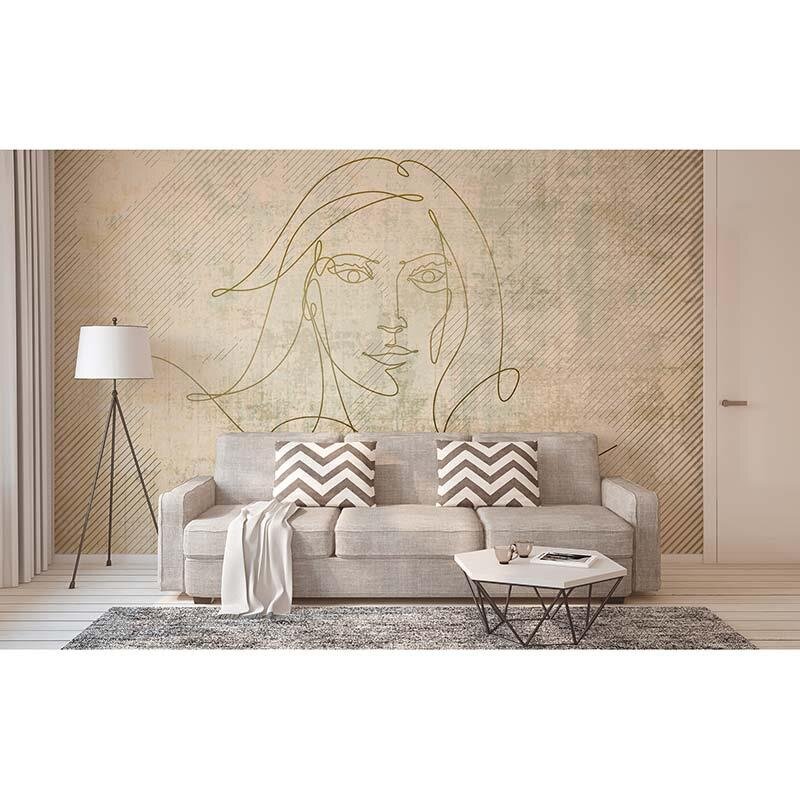 Digitaldruck-Tapete Golden Line 1 Architects Paper (1031779)