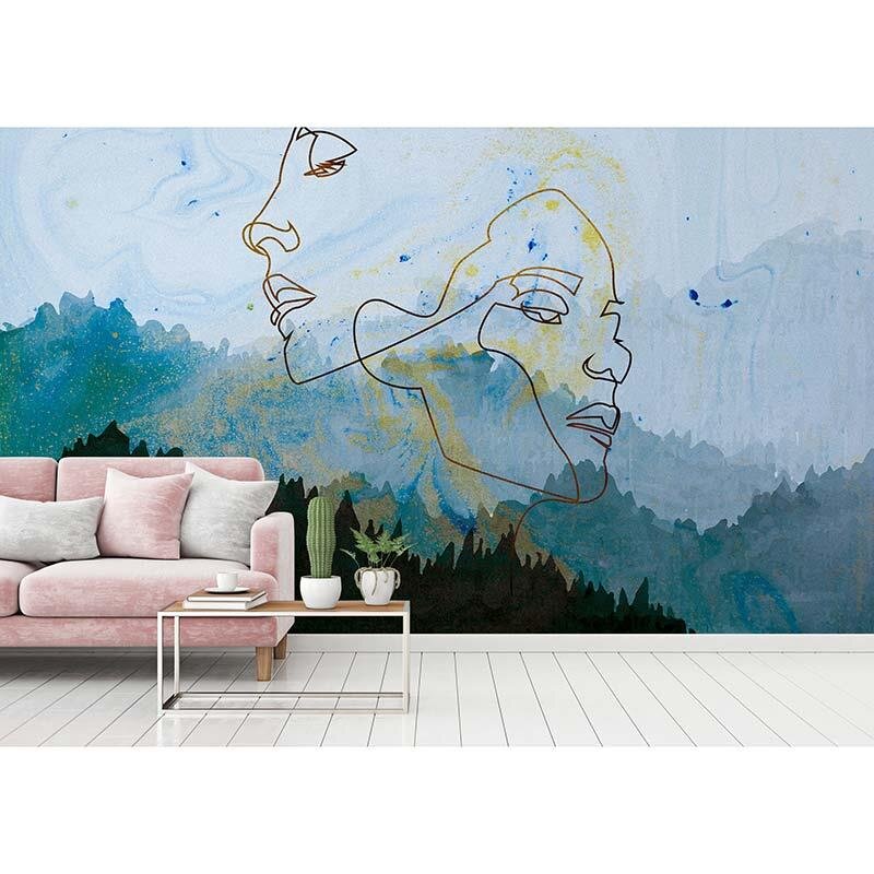 Digitaldruck-Tapete Golden Outline 2 Architects Paper (1031778)