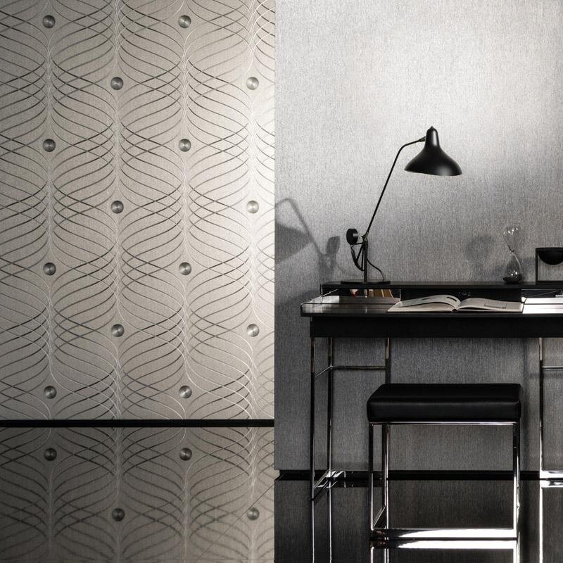 Tapete Grau, Silber Luigi Colani Vliestapete (1022576)