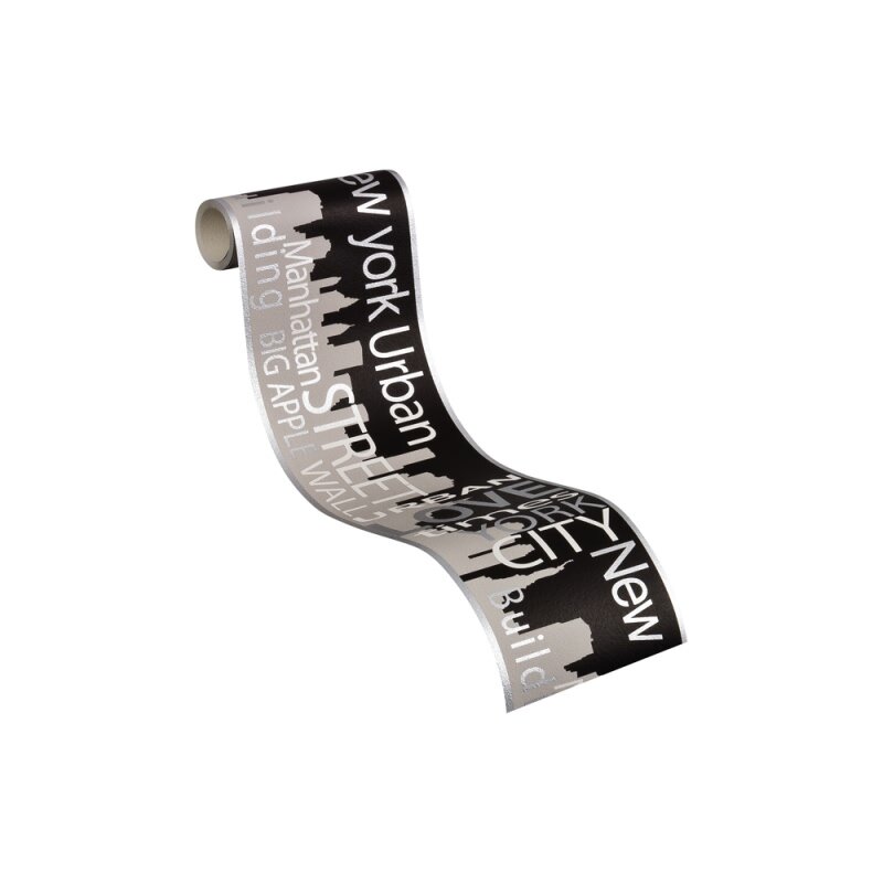 Bordüre Schwarz, Anthrazit AS-Creation Papier (1023769)