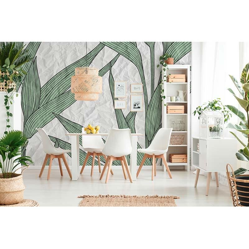 Digitaldruck-Tapete White Paper Leaves 3 Architects Paper (1031604)