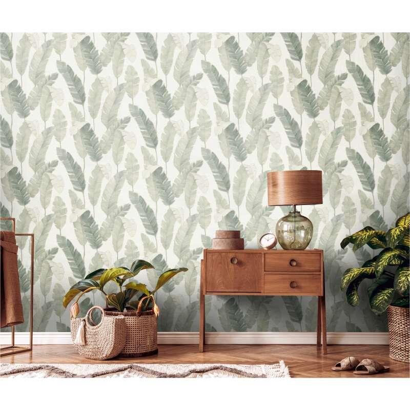 Tapete Grün, Weiß livingwalls Vliestapete (1043810)