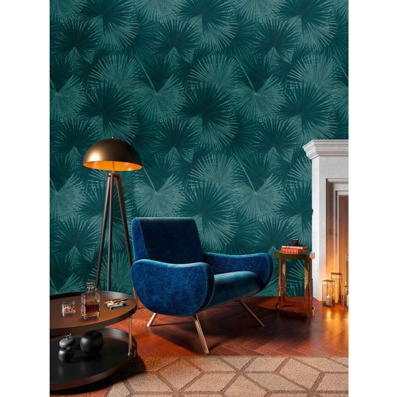 Digitaldruck-Tapete Blau, Grün, Petrol livingwalls (1043787)