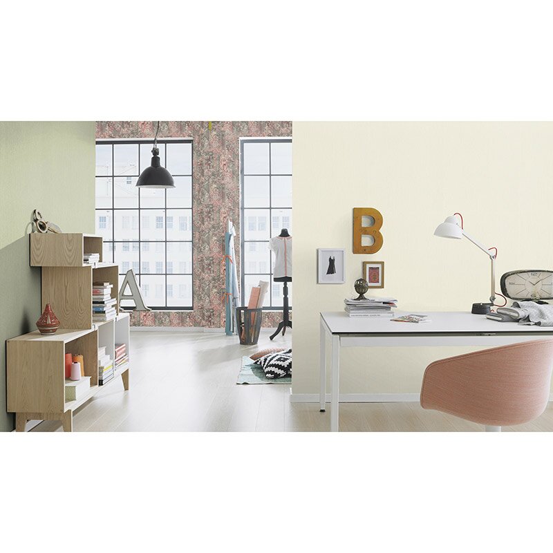 Vliestapete Grün rustikales Flair Hochwaschbeständig Rasch Country Charme