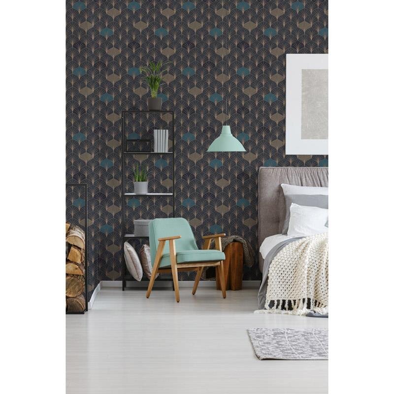 Tapete Blau, Schwarz, Anthrazit AS-Creation Vliestapete (1029400)