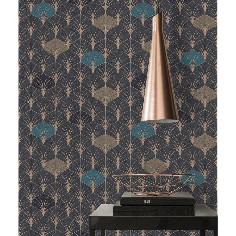 Tapete Blau, Schwarz, Anthrazit AS-Creation Vliestapete (1029400)