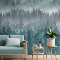 Digitaldruck-Tapete Blau, Grau, Gr&uuml;n livingwalls...