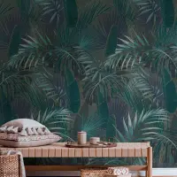 Digitaldruck-Tapete Blau, Gr&uuml;n, Petrol livingwalls...