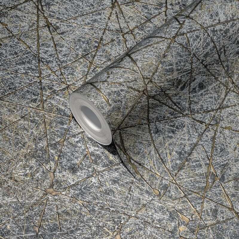 Tapete Grau, Silber, Gold, Kupfer, Schwarz, Anthrazit livingwalls Vliestapete (1043768)