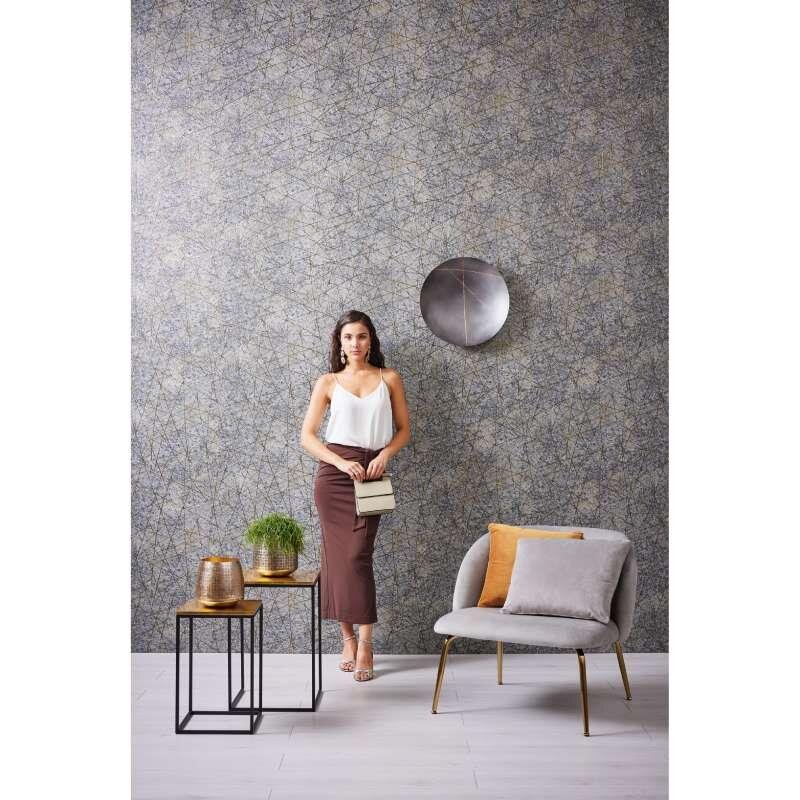 Tapete Grau, Silber, Gold, Kupfer, Schwarz, Anthrazit livingwalls Vliestapete (1043768)