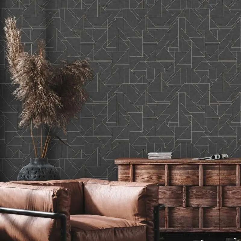 Tapete Gold, Schwarz livingwalls Vliestapete (1043746)