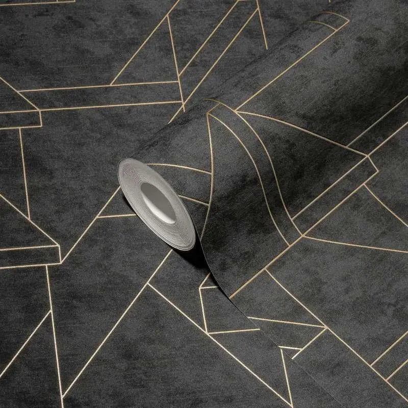 Tapete Gold, Schwarz livingwalls Vliestapete (1043746)