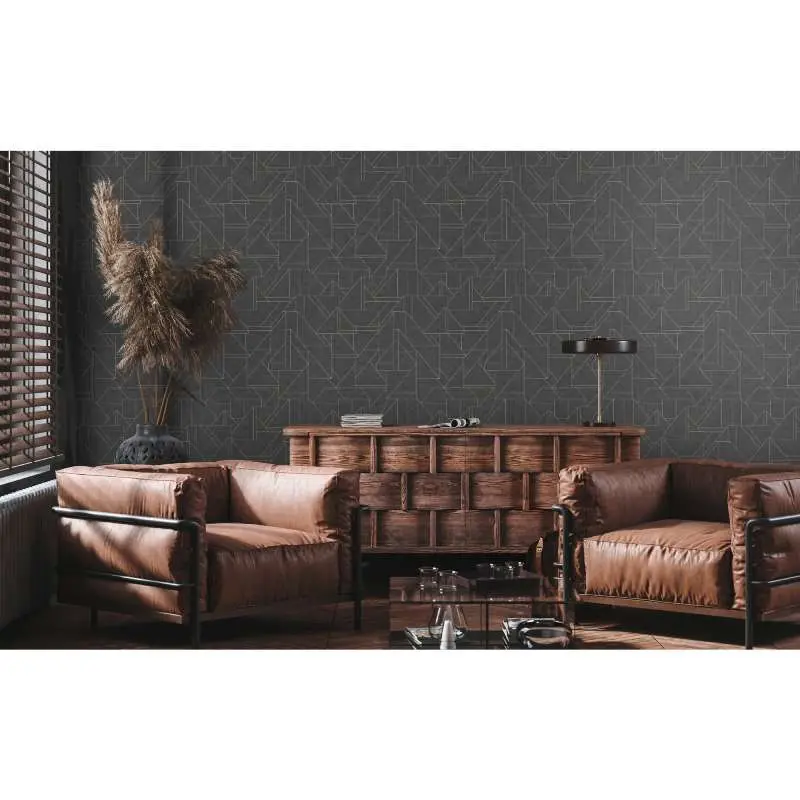 Tapete Gold, Schwarz livingwalls Vliestapete (1043746)