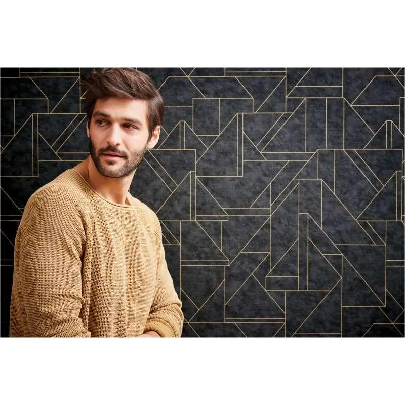 Tapete Gold, Schwarz livingwalls Vliestapete (1043746)