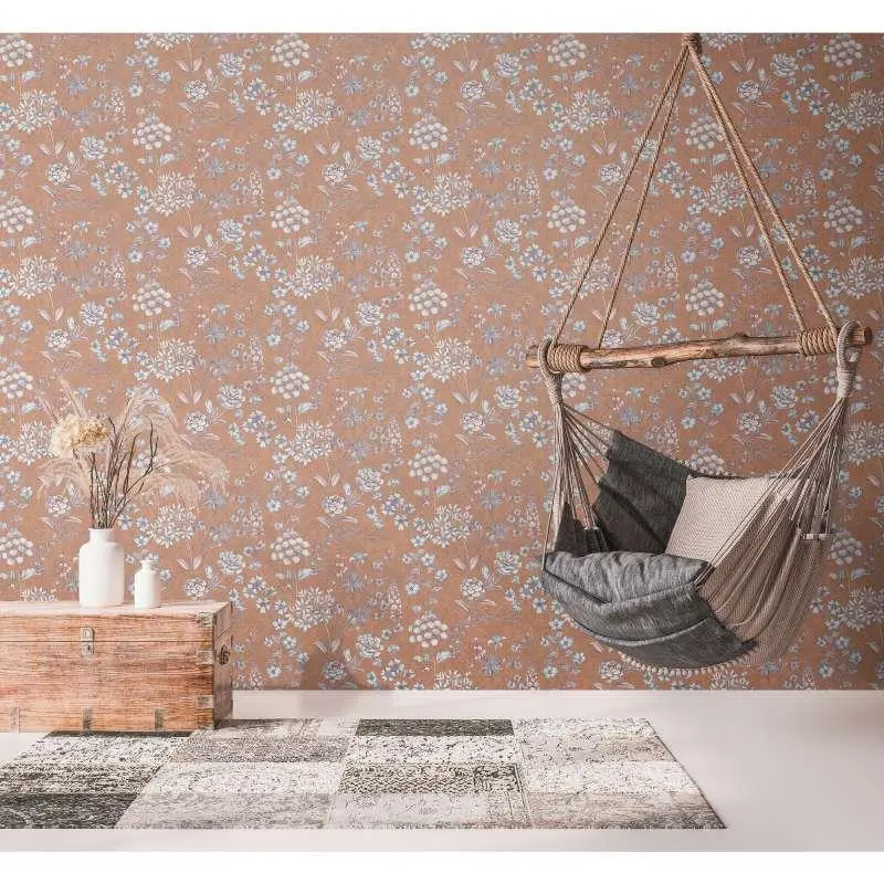 Tapete Blau, Braun livingwalls Vliestapete (1043741)