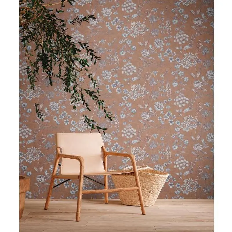 Tapete Blau, Braun livingwalls Vliestapete (1043741)