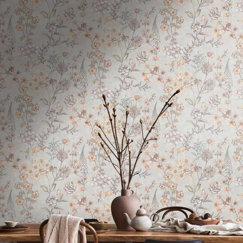 Tapete Braun, Grau, Orange livingwalls Vliestapete (1043739)