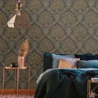 Tapete Gold, Schwarz livingwalls Vliestapete (1043736)