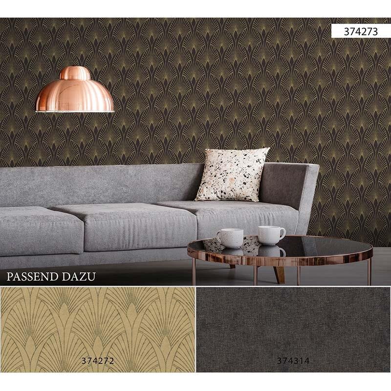 Tapete Schwarz, Anthrazit livingwalls Vliestapete (1029303)