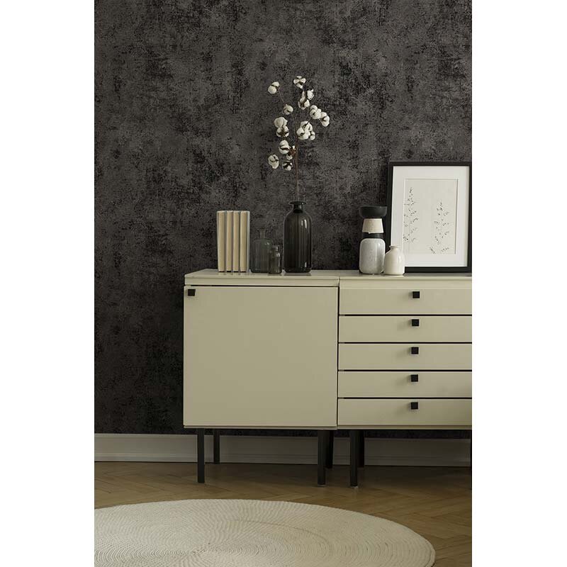 Tapete Schwarz, Anthrazit livingwalls Vliestapete (1029300)