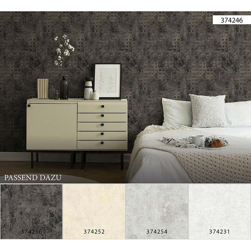 Tapete Grau, Silber, Schwarz, Anthrazit livingwalls Vliestapete (1029294)