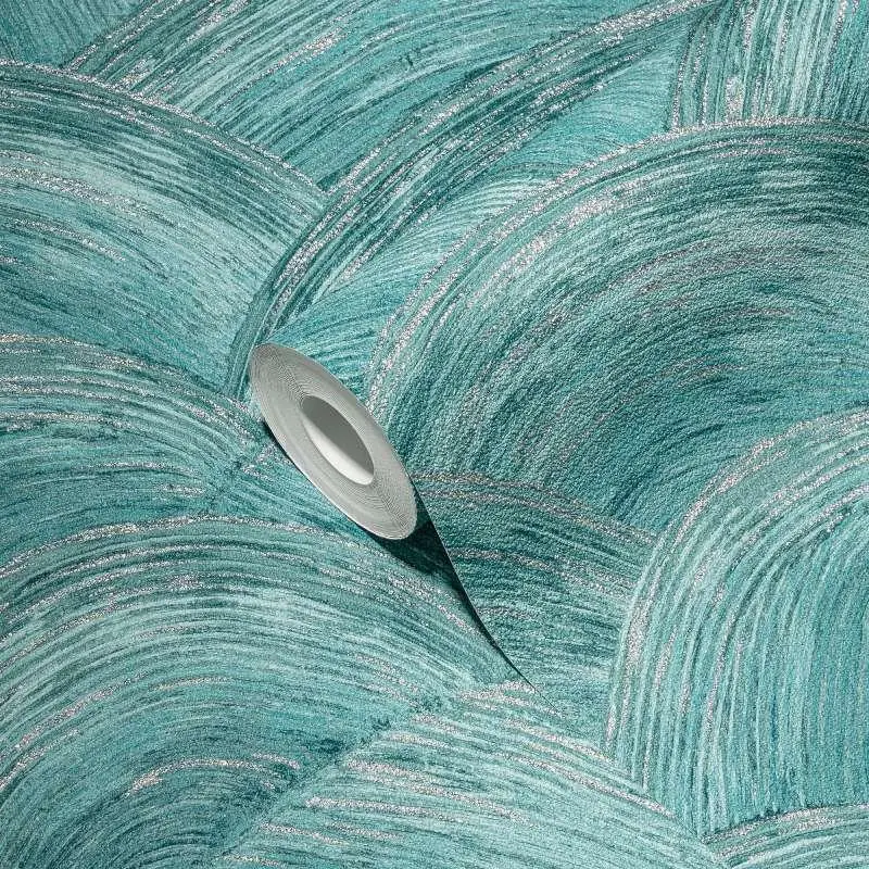 Tapete Blau, Grün, Petrol livingwalls Vliestapete (1043722)