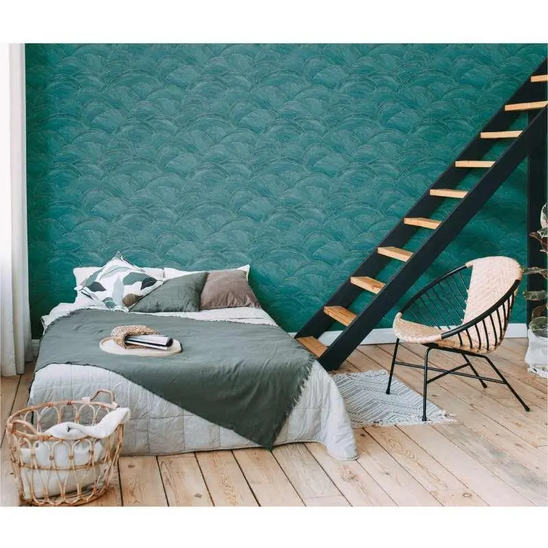 Tapete Blau, Grün, Petrol livingwalls Vliestapete (1043722)