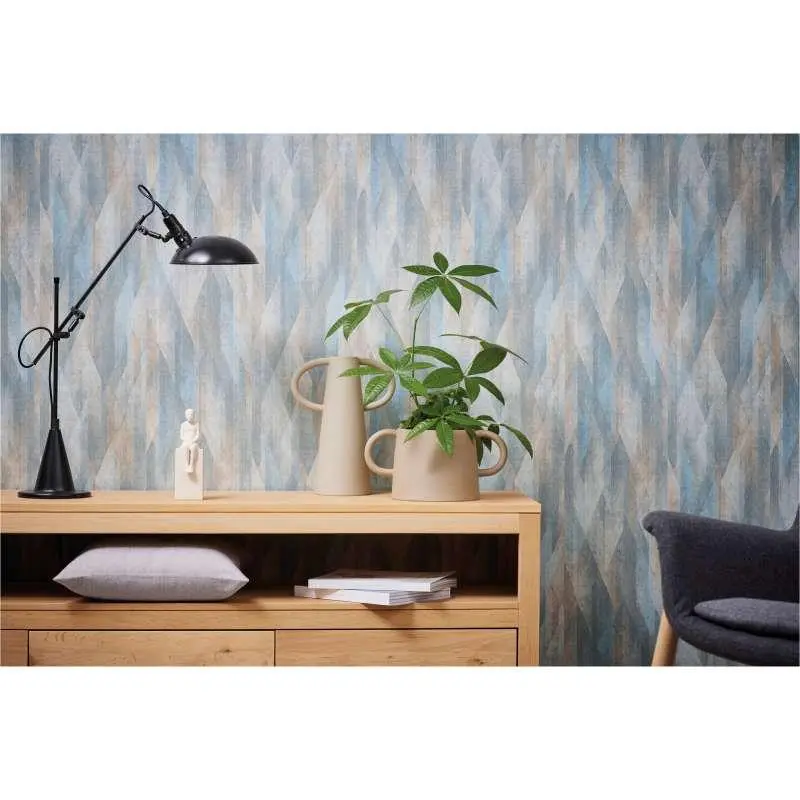 Tapete Blau, Braun livingwalls Vliestapete (1043716)