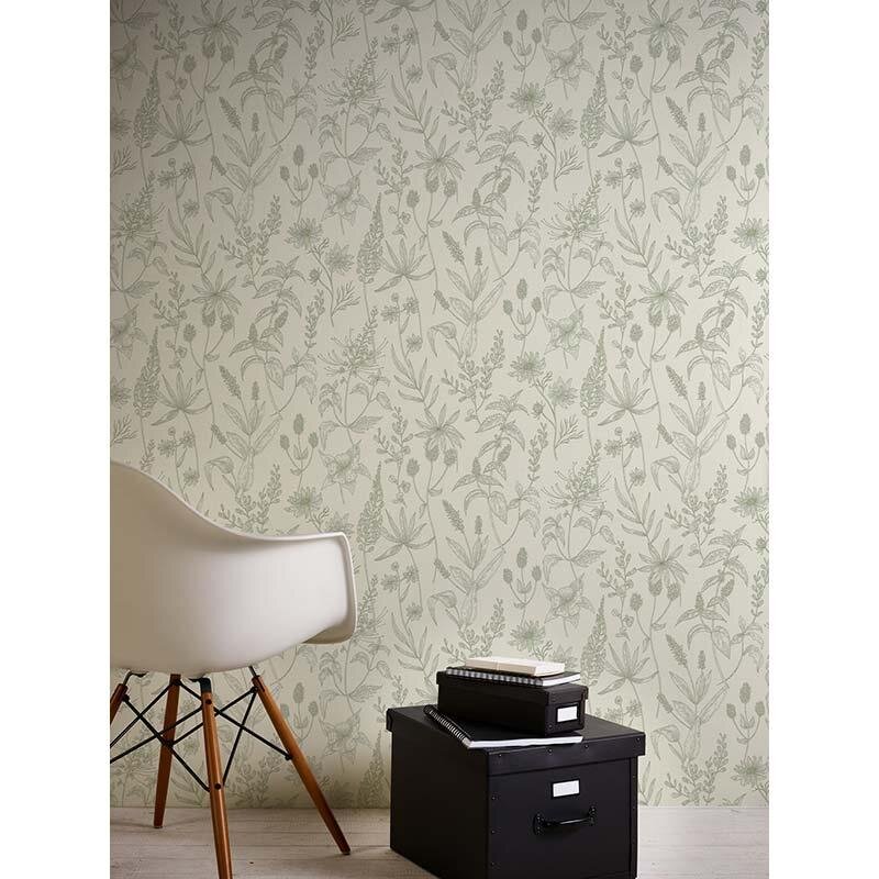 Tapete Grün, Weiß JETTE Vliestapete (1029117)