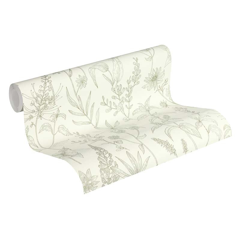 Tapete Grün, Weiß JETTE Vliestapete (1029117)