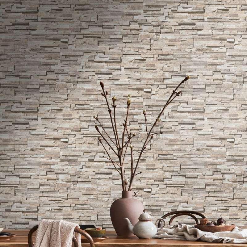 Tapete Beige, Creme, Braun livingwalls Vliestapete (1043708)