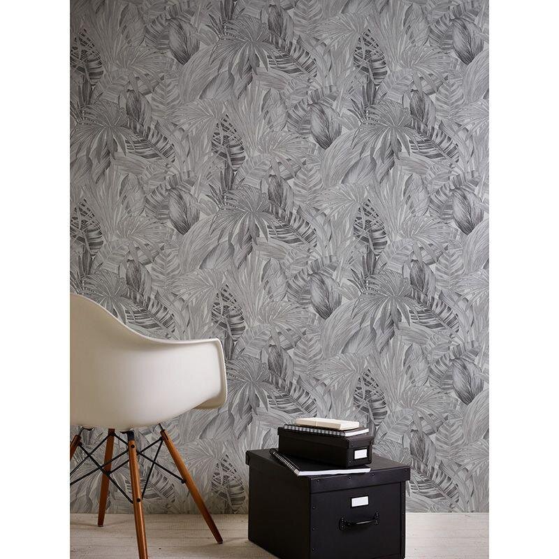 Tapete Grau, Silber, Schwarz-Weiß innova Vliestapete (1028612)