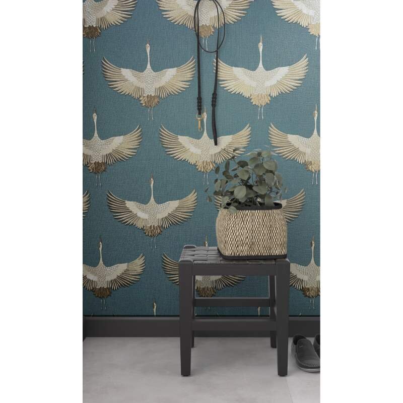 Tapete Beige, Creme, Blau, Braun Marburg Vliestapete (1043695)