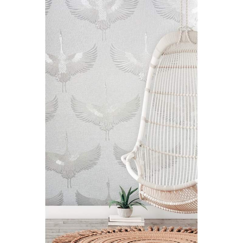 Tapete Grau, Silber, Weiß Marburg Vliestapete (1043692)