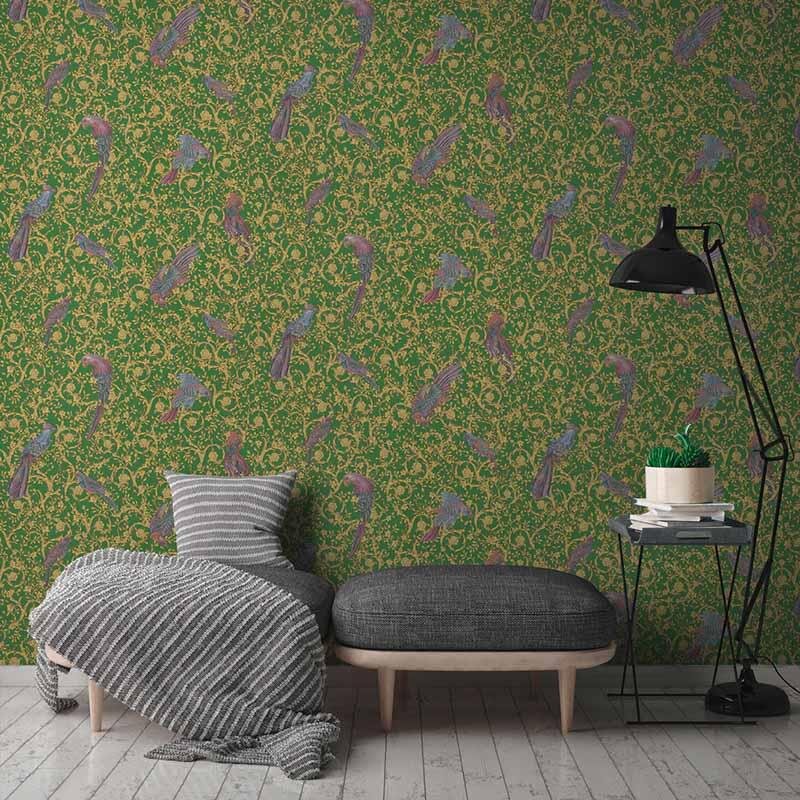 Tapete Gold, Kupfer, Grün VERSACE Vliestapete (1028868)