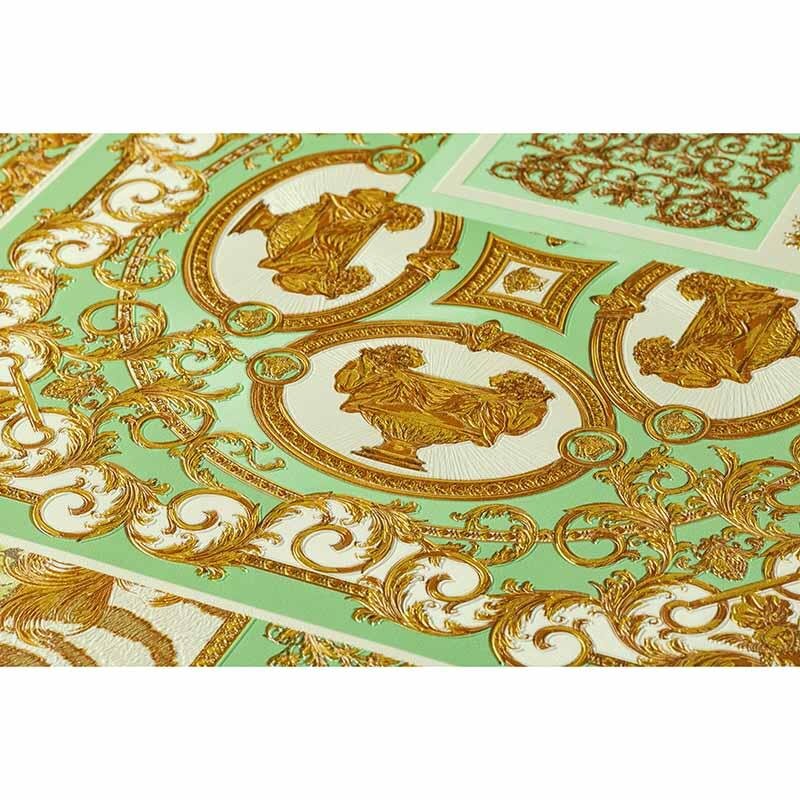 Tapete Gold, Kupfer, Grün, Weiß VERSACE Vliestapete (1028838)