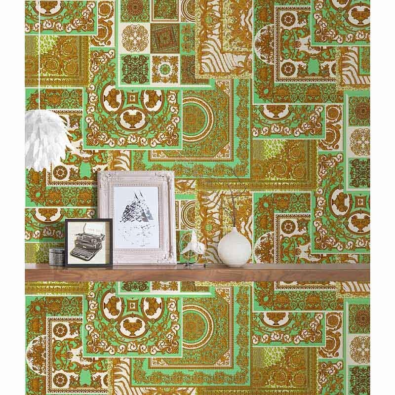 Tapete Gold, Kupfer, Grün, Weiß VERSACE Vliestapete (1028838)