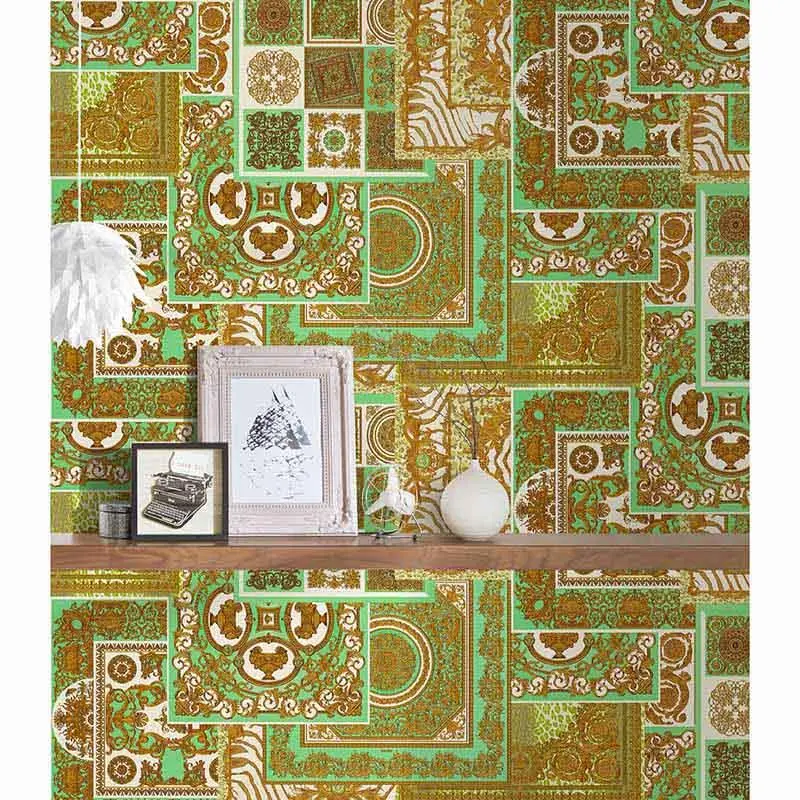 Tapete Gold, Kupfer, Grün, Weiß VERSACE Vliestapete (1028838)