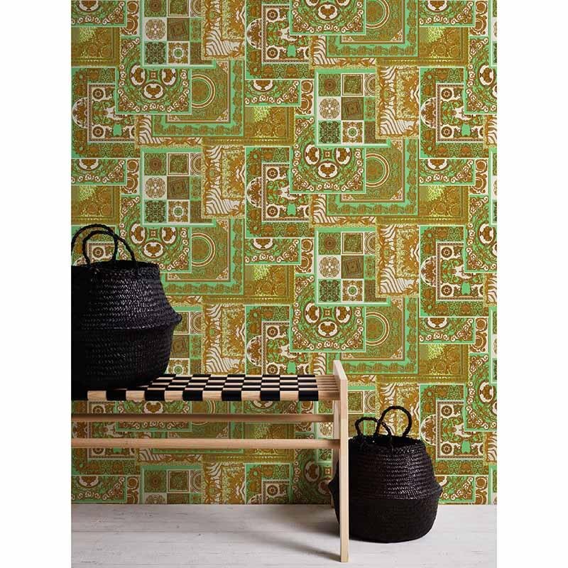 Tapete Gold, Kupfer, Grün, Weiß VERSACE Vliestapete (1028838)