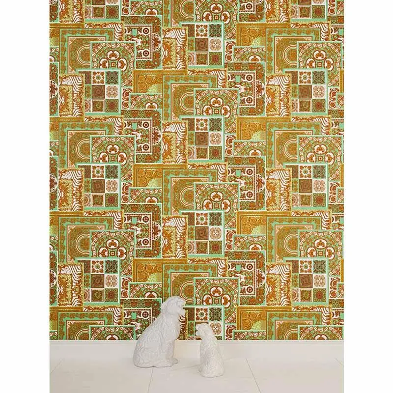 Tapete Gold, Kupfer, Grün, Weiß VERSACE Vliestapete (1028838)