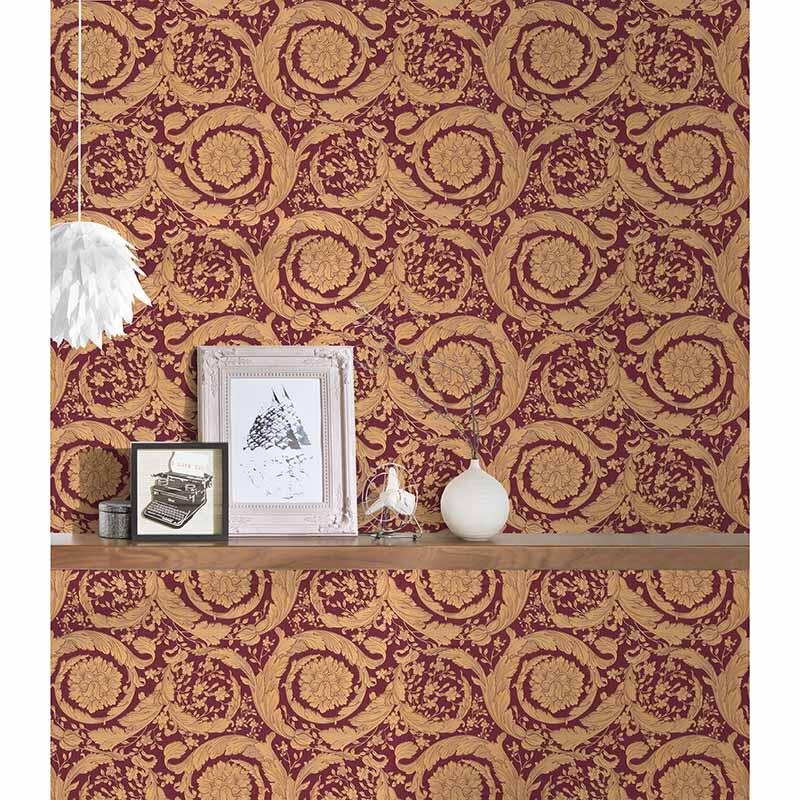 Tapete Gold, Kupfer, Rot VERSACE Vliestapete (1028453)