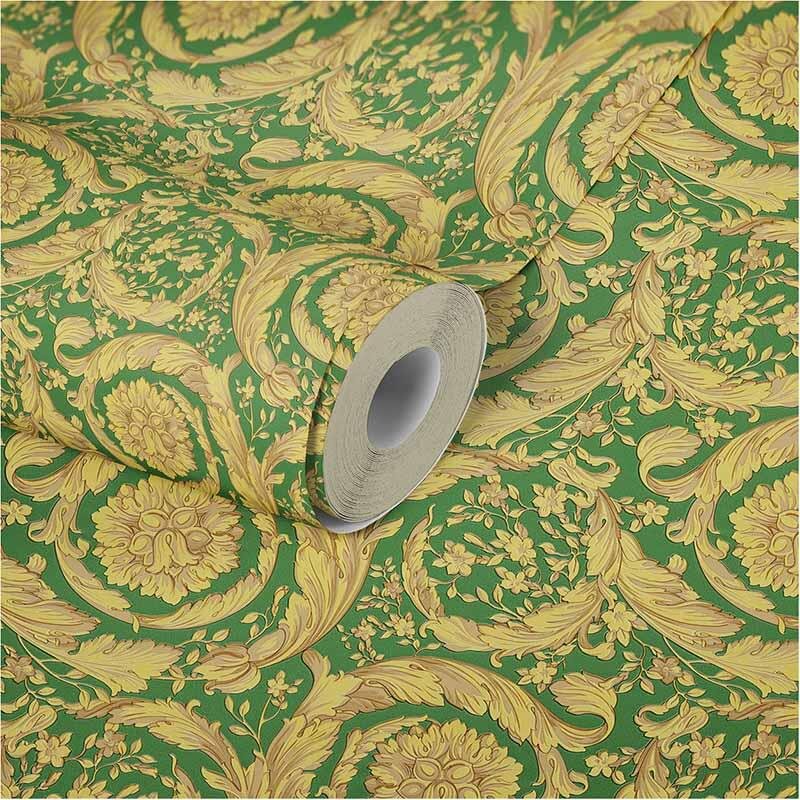 Tapete Gold, Kupfer, Grün VERSACE Vliestapete (1028452)