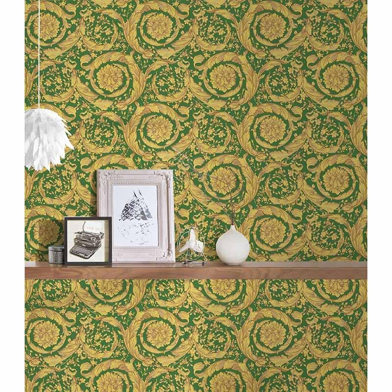 Tapete Gold, Kupfer, Grün VERSACE Vliestapete (1028452)