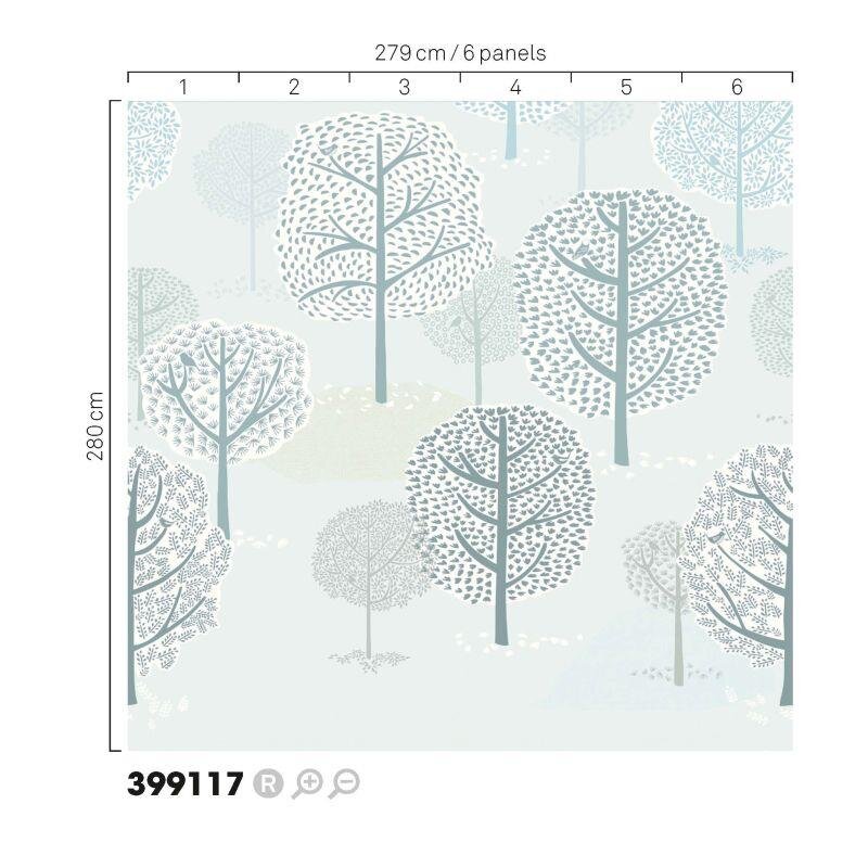 Tapete Blau, Grün, Pastellfarben Eijffinger Vliestapete (1029832)