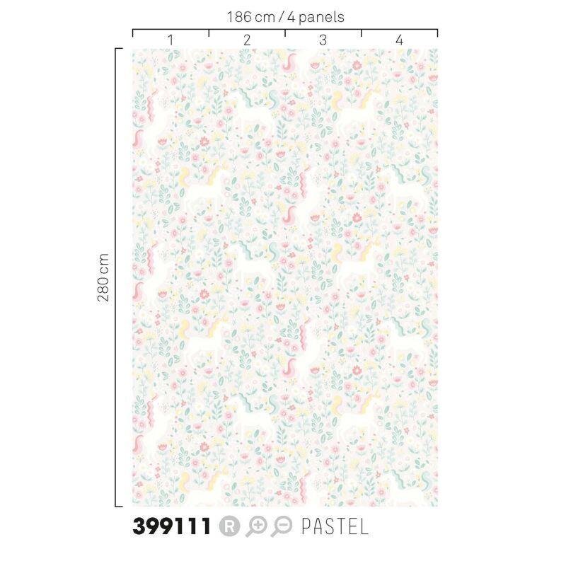 Tapete Blau, Bunt Eijffinger Vliestapete (1029825)